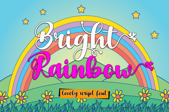 Bright Rainbow Font for Web Design and Branding
