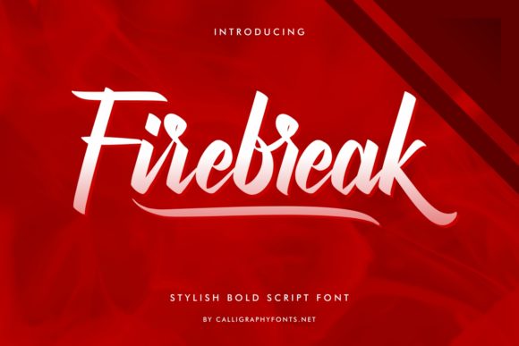 Firebreak Font for Handmade and Commercial Craft Projects