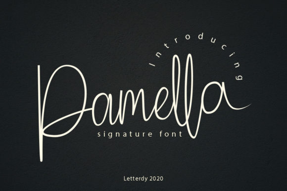Pamella Script Font for Web Design
